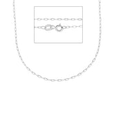 Damen Halskette 18 Karat Gold in Weissgold - MFE040BB
